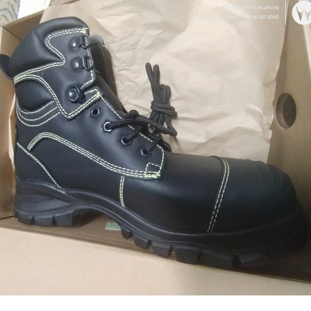 Blundstone 994 Mens 11.5 Black Leather Safety‎ Steel Toe Metguard Work Boots NEW